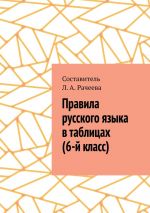 Скачать книгу Правила русского языка в таблицах (6-й класс) автора Л. Рачеева