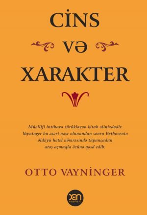 обложка книги Cins və xarakter автора Отто Вейнингер