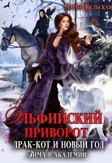 обложка книги Эльфийский приворот, драк-кот и Новый год. Зима в Академии автора Мария Вельская