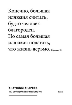 обложка книги Мы все горим синим пламенем автора Анатолий Андреев