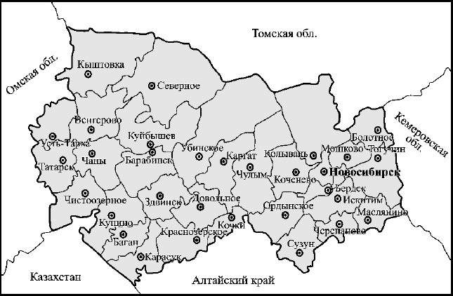 Карта кыштовка с улицами и номерами домов