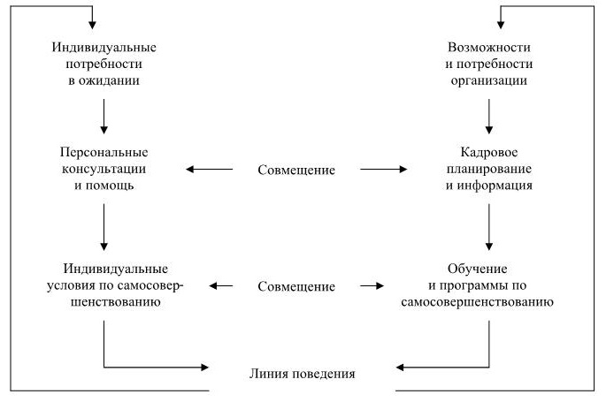 К каким процессам планирования карьеры относится разработка планов саморазвития сотрудника