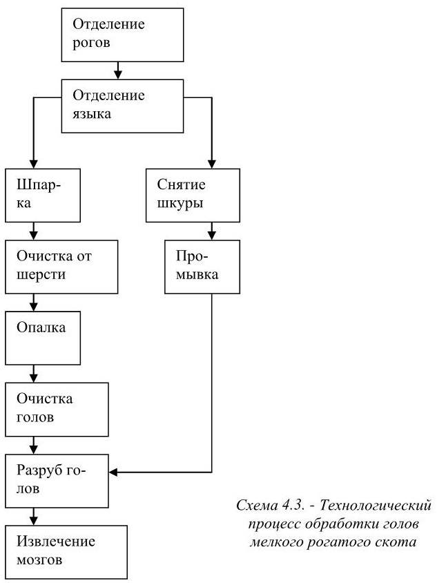 Схема обработки шерстных субпродуктов технологическая