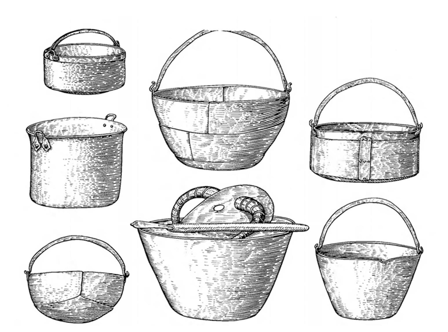 Рисунок корзинки в древней Руси