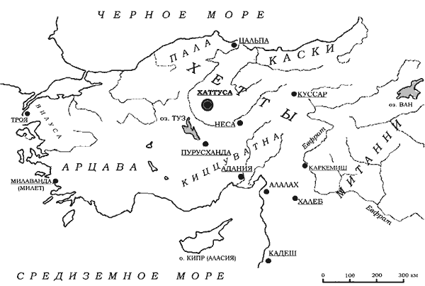 Хеттская империя карта