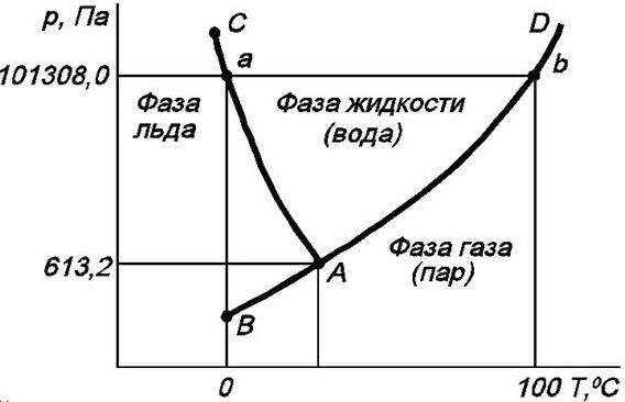 Диаграмма состояния однокомпонентной системы диаграмма состояния воды