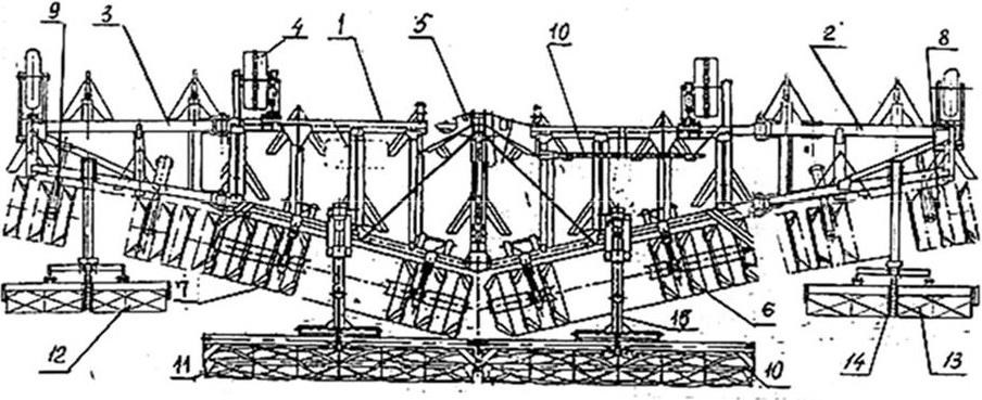 Почвообрабатывающий агрегат универсальный комбинированный паук 4 схема