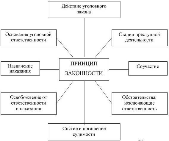 Назовите принципы законности и дайте обоснование каждого из них представьте их в виде схемы