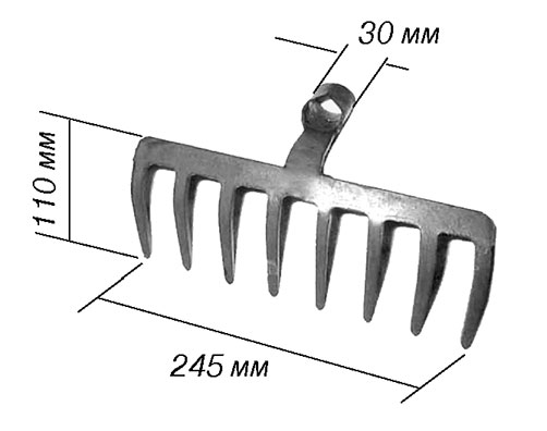Грабли для сбора ягод своими руками чертежи размеры