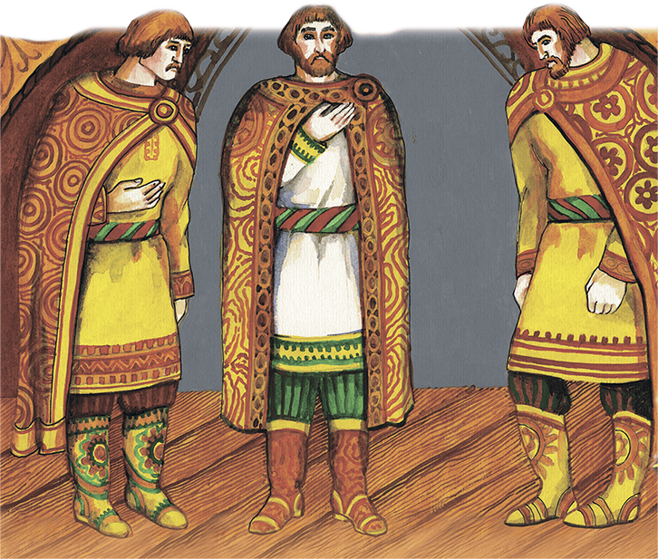 У одного человека было три сына. Царь Берендей и три сына иллюстрации. А Ремизов хлебный голос иллюстрации. Царь и три сына. Братья царевичи.