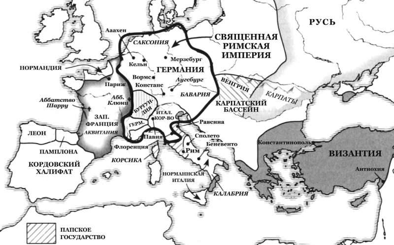 Карта германии средневековье