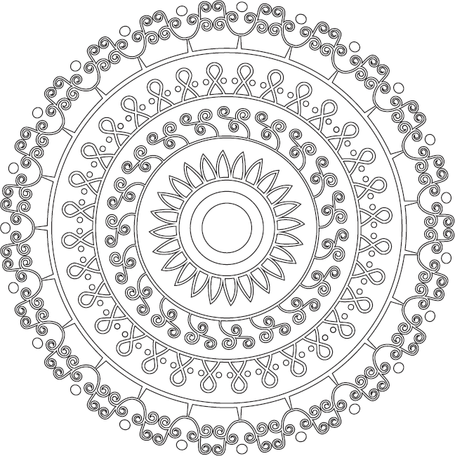 Мандала от страхов и тревог рисовать