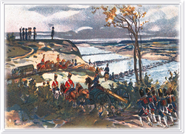 Наполеон нашествие 1812. Форсирование реки Неман 1812. Переправа через Неман 1812.