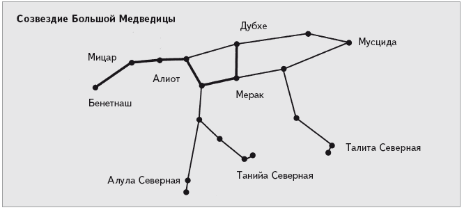 Большая медведица созвездие схема с названиями