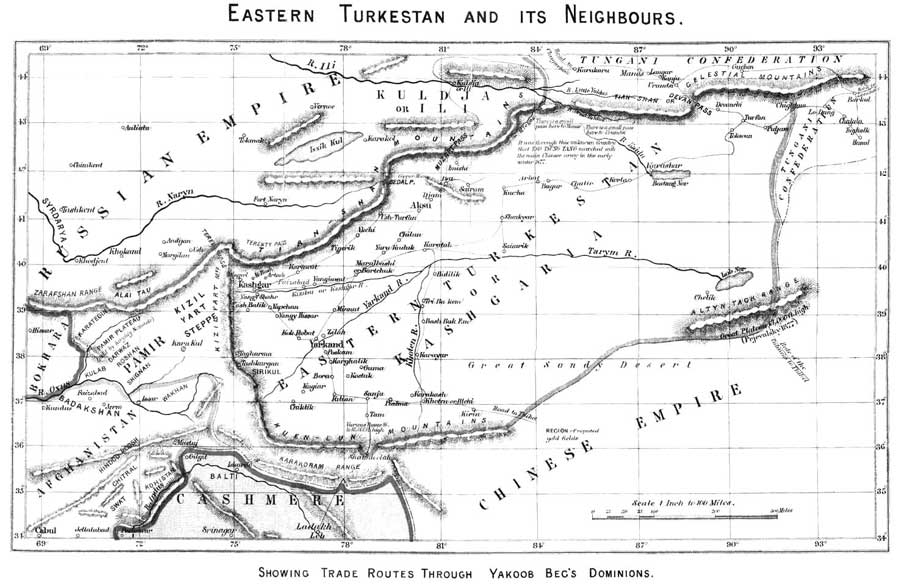 Восточный туркестан карта