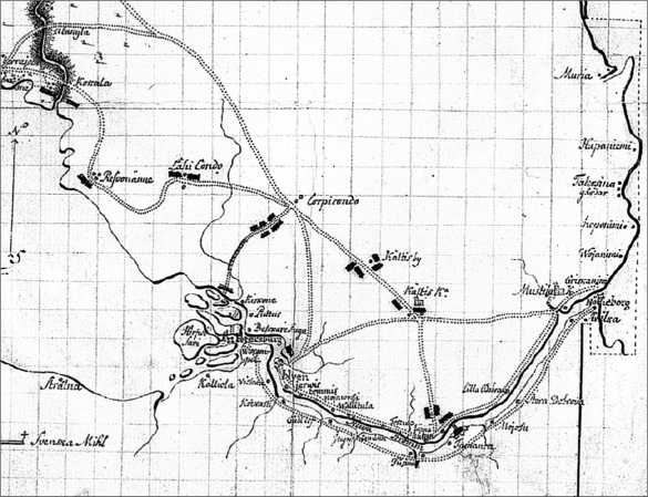 Карта ингерманландии 1704