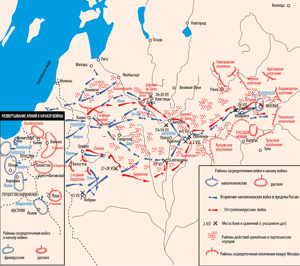 Командующие 1812 карта