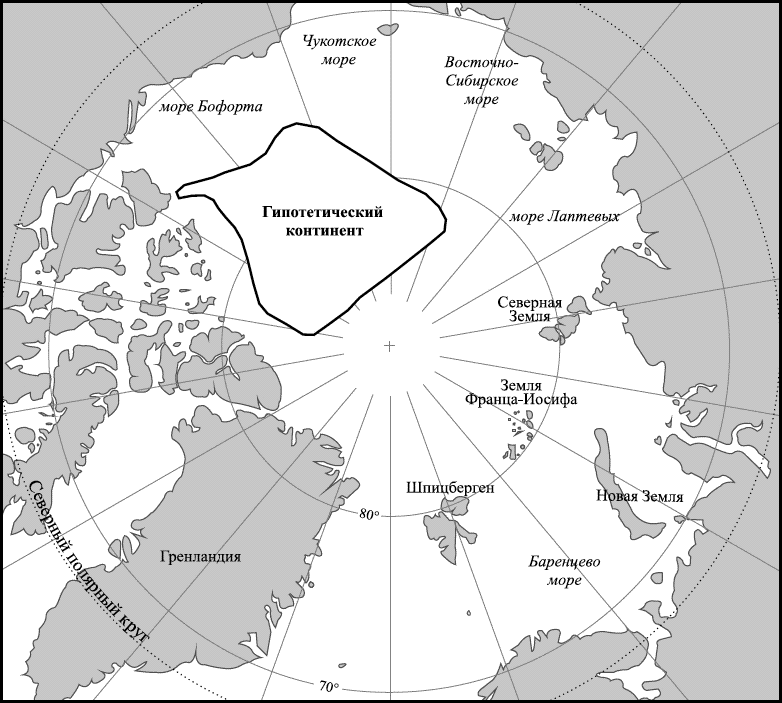 Белое море на контурной карте