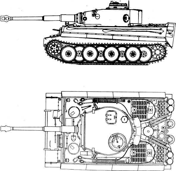 Чертеж танка тигр 1