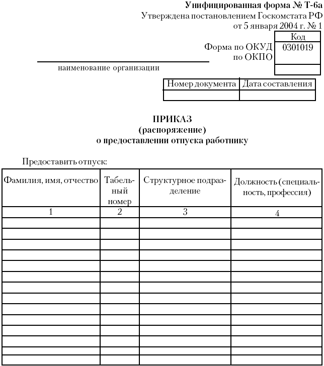 856 приказ бланк