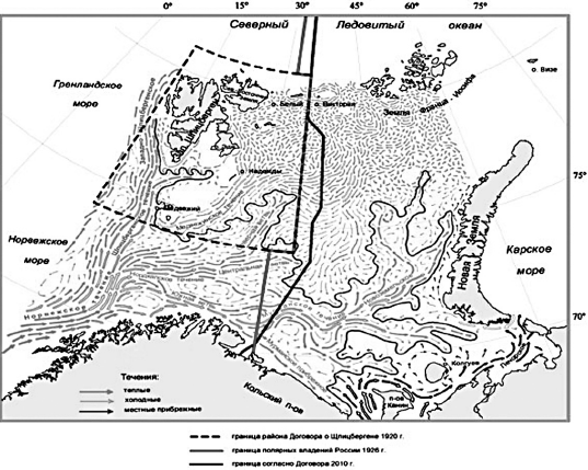 Карта течений баренцева моря