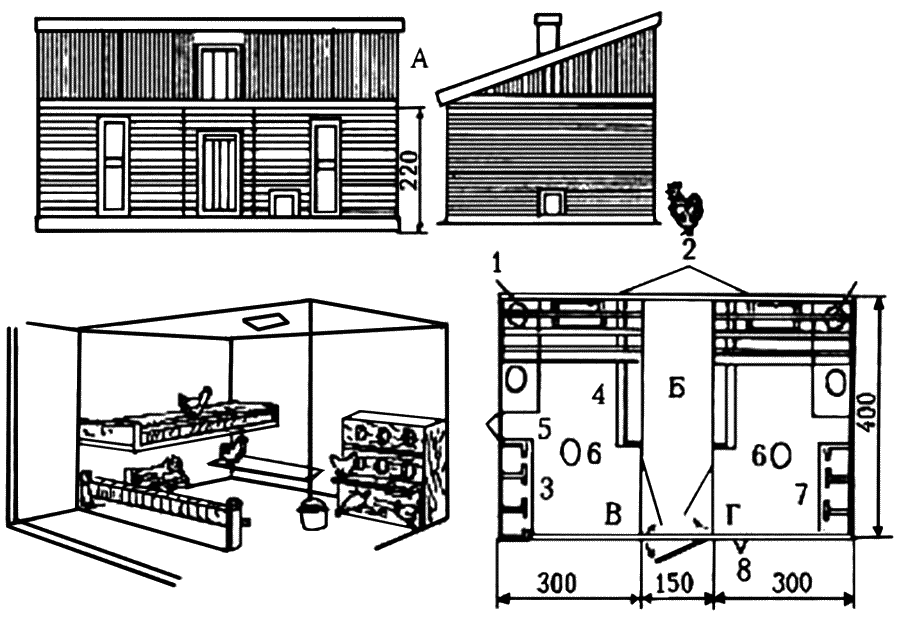 Чертежи курятника на 20 кур