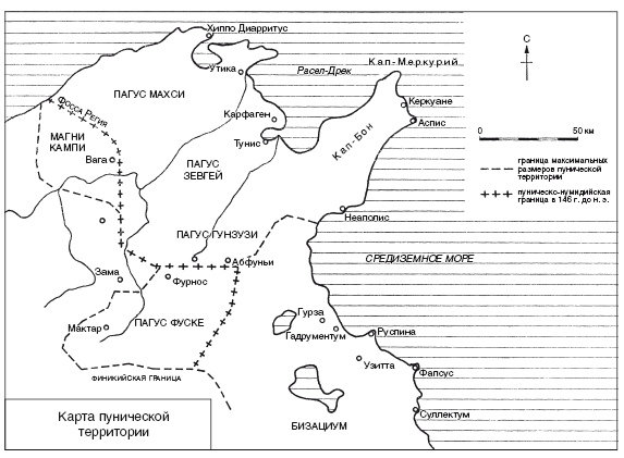 Карфаген карта города