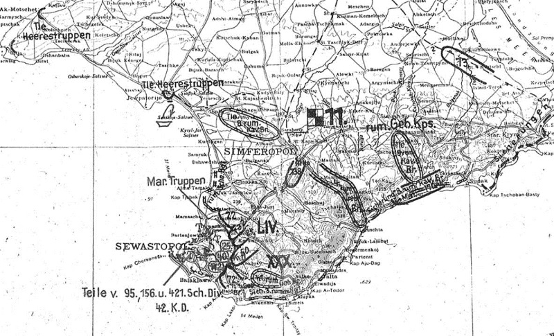 Карта освобождения крыма в 1944 году