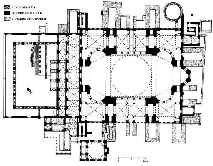 Храм св софии в константинополе план