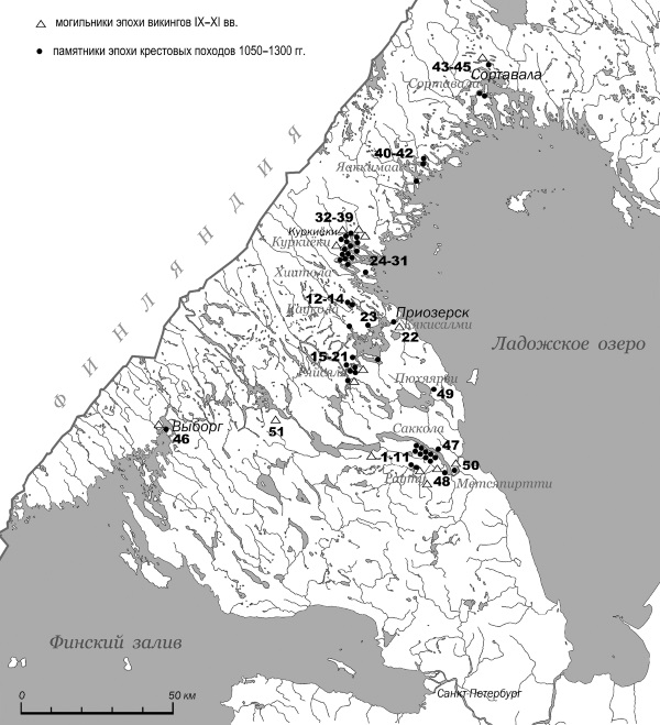 Старая карта карелии