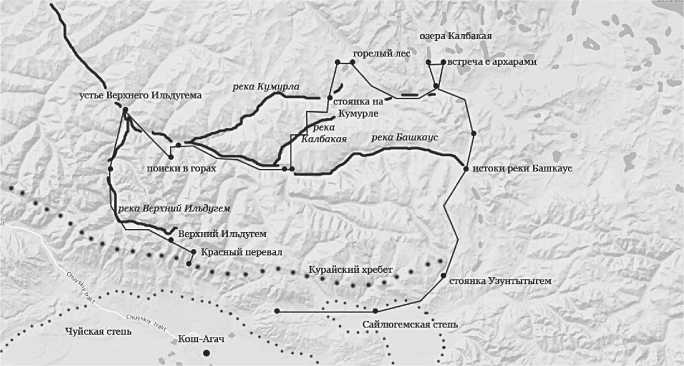 Курайская степь карта