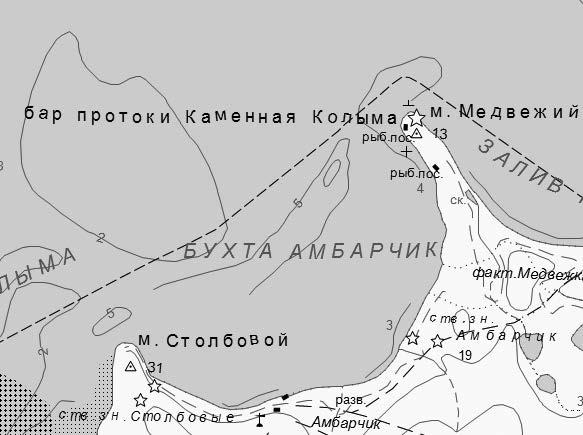 Карта чаунской губы