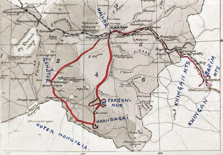 Карта экспедиции рерихов