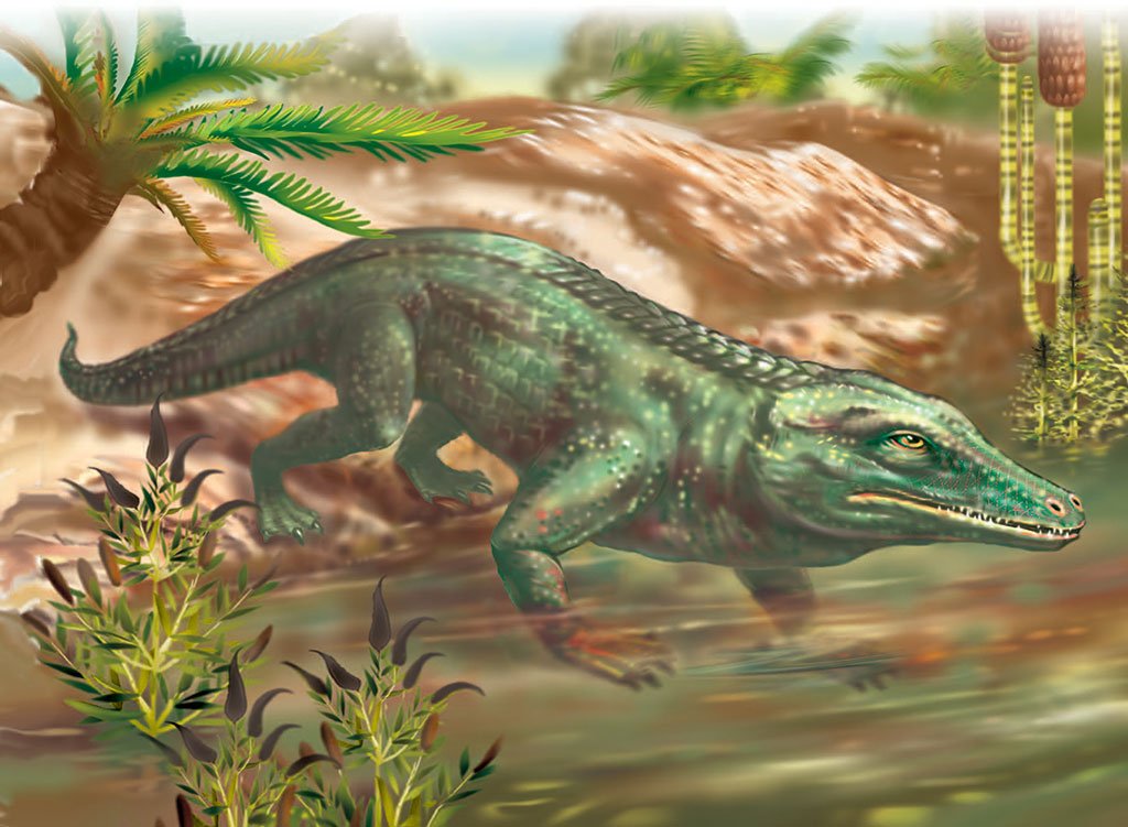 Пресмыкающиеся мезозойской эры. Крокодилы Триасового периода. Архозавры предки крокодил. Архозавры мезозойской эры. Динозавры Триасового периода.