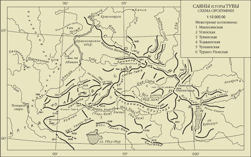 Алтая саянская горная страна карта