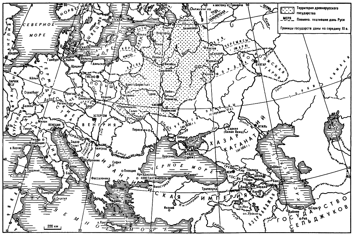 Карта древнего мира русь