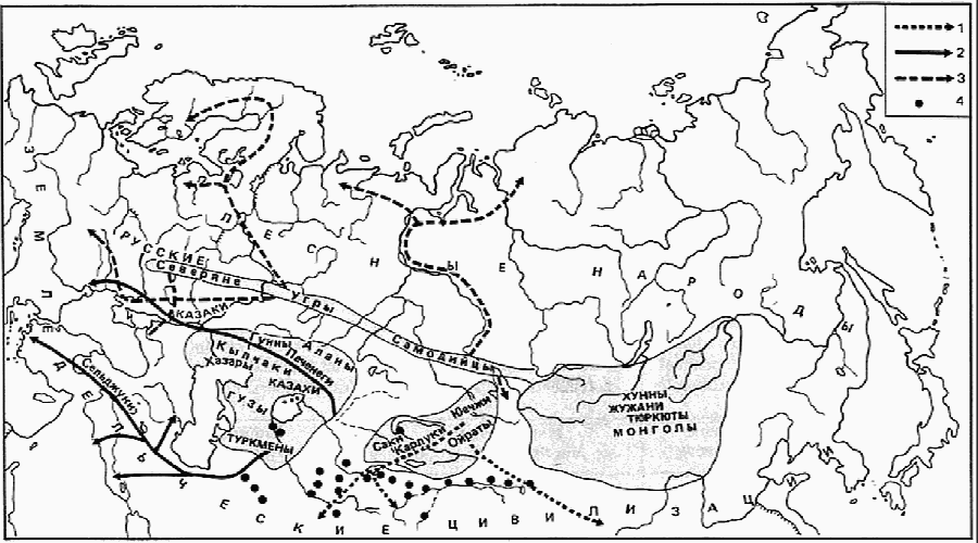 Контурная карта миграции