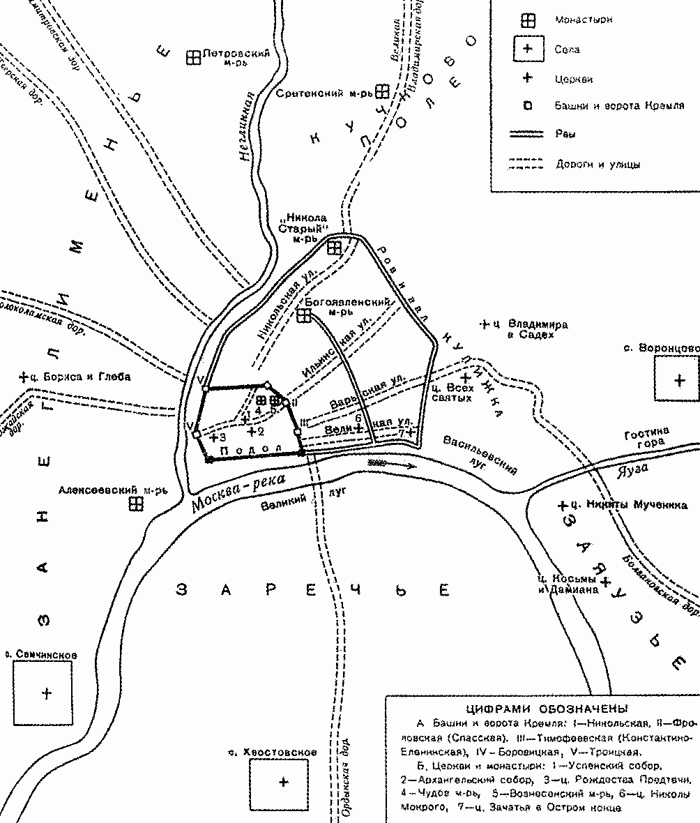 История москвы карта