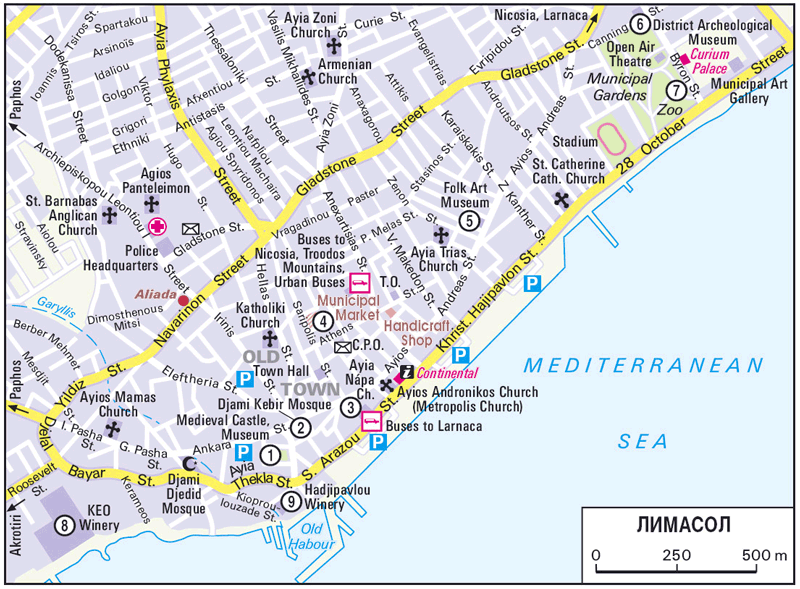 Карта кипра ларнака