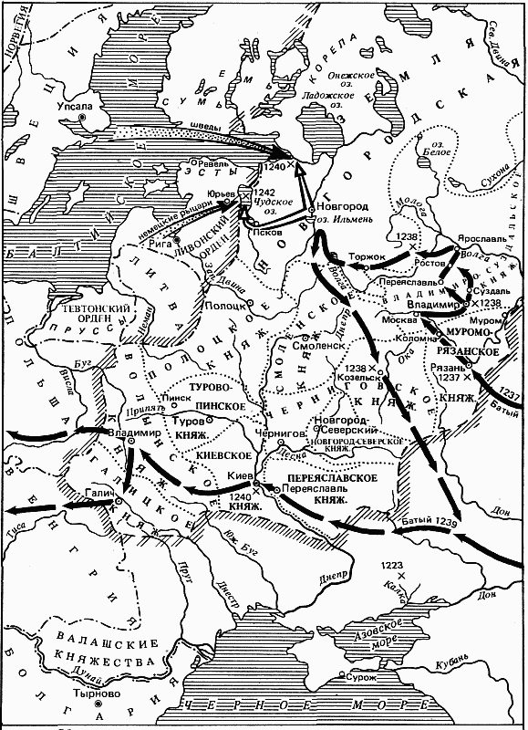 Нашествие монгол карта