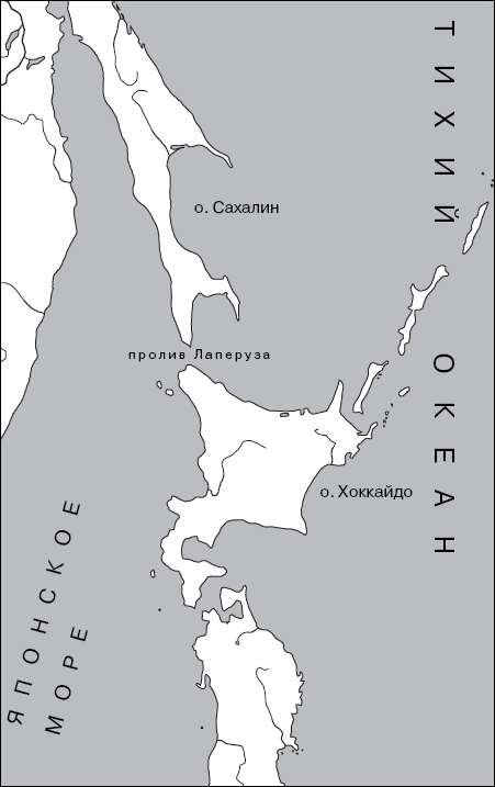 Карта пролив лаперуза с подходами