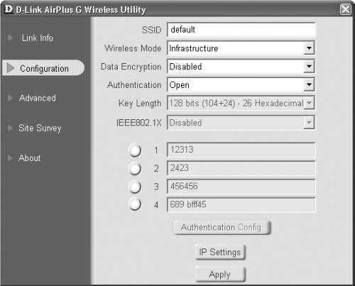 Windows wireless utility. Настройки AIRPLUS. Настройки AIRPLUS 8.