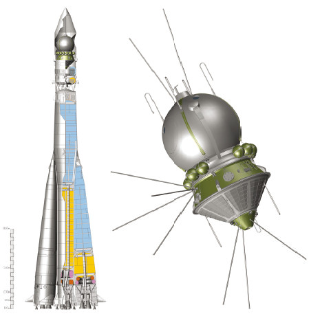 Ракета восток гагарин рисунок
