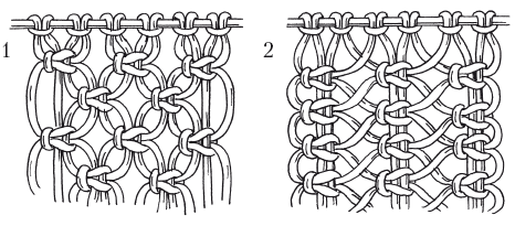 Макраме сетка схема