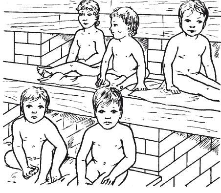 Баня племянники рассказ. Мальчики в бане. Дошкольники в бане. Маленький мальчик в бане. Баня рисунок карандашом.
