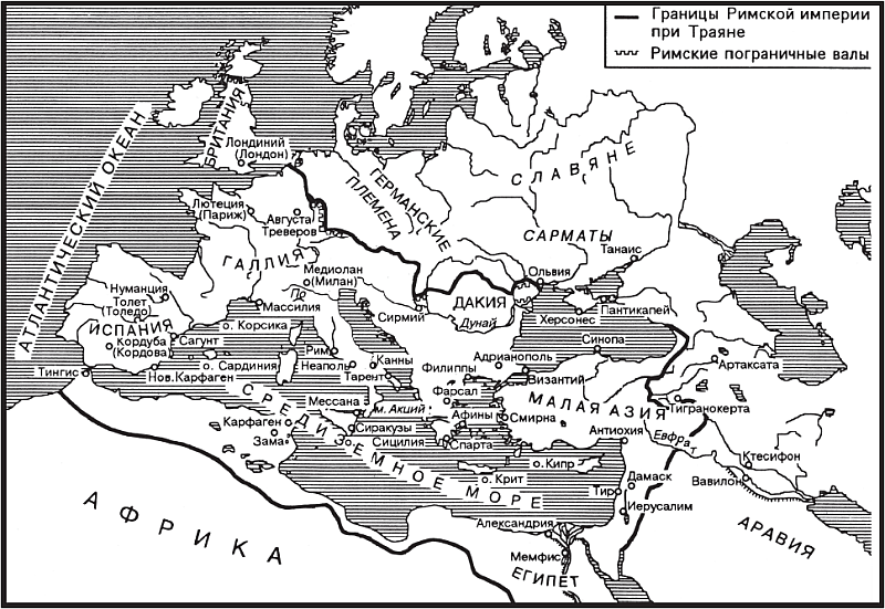 Римская империя при траяне карта