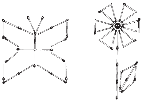 Фигуры из спичек для детей схемы