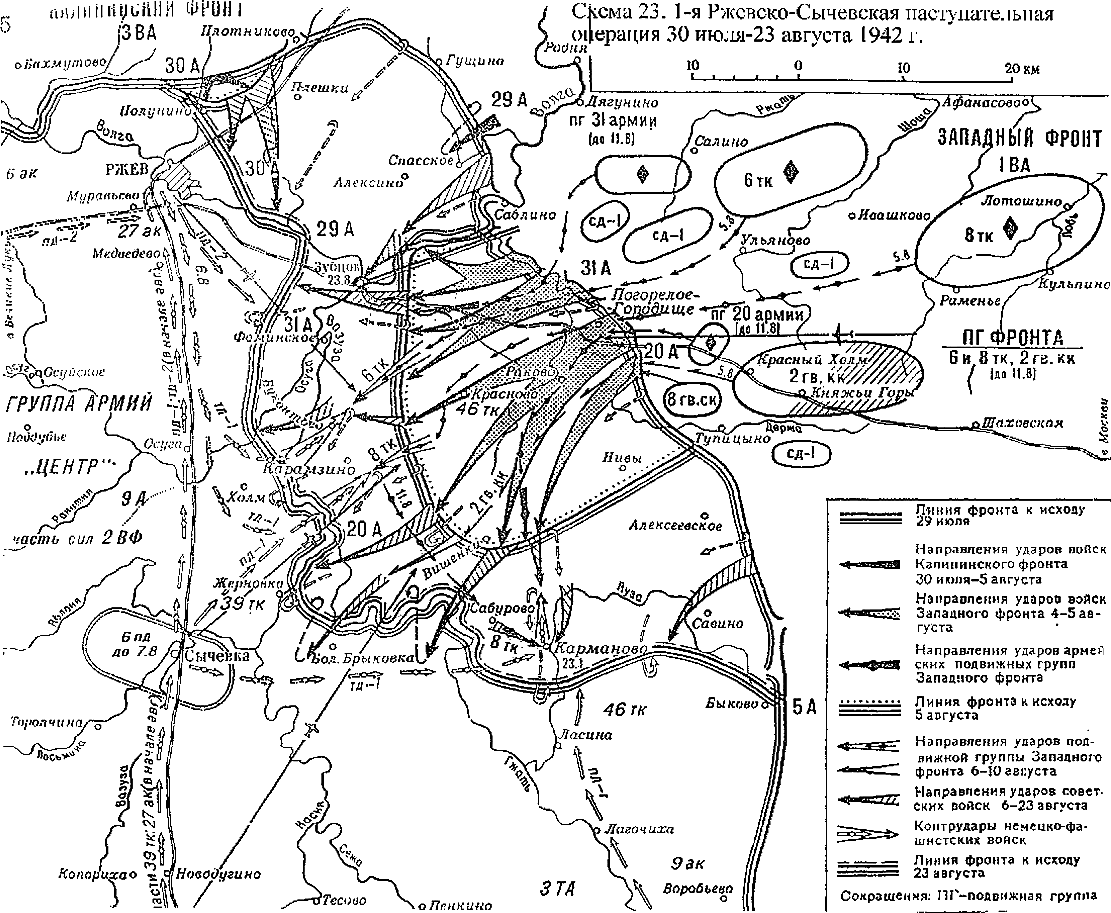 Оборона д. Первая Ржевско-Сычёвская операция 1942 года карты. Ржевская Сычевская операция 1942 года карта. Ржевско-Вяземская операция 1942 года карта. Ржевско-Сычевская операция 30 июля 23 августа 1942 года.