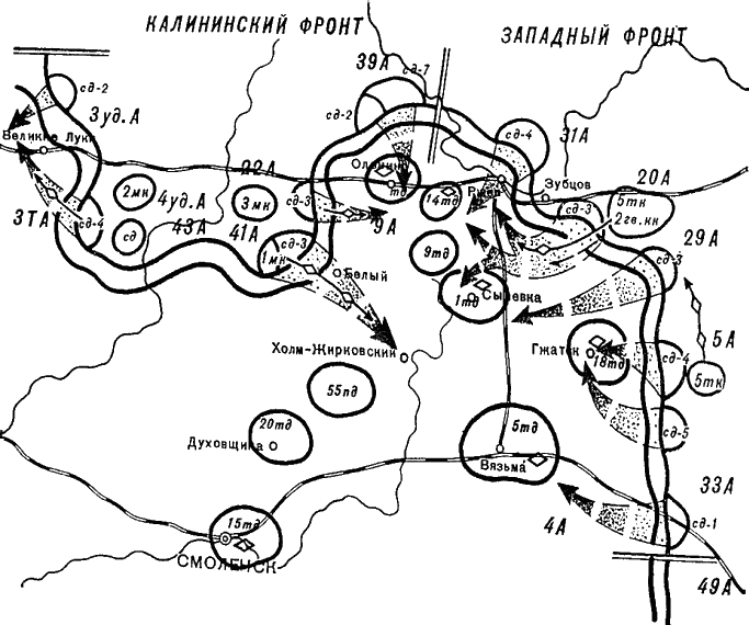 Ржевско сычевская операция 1942 года карта