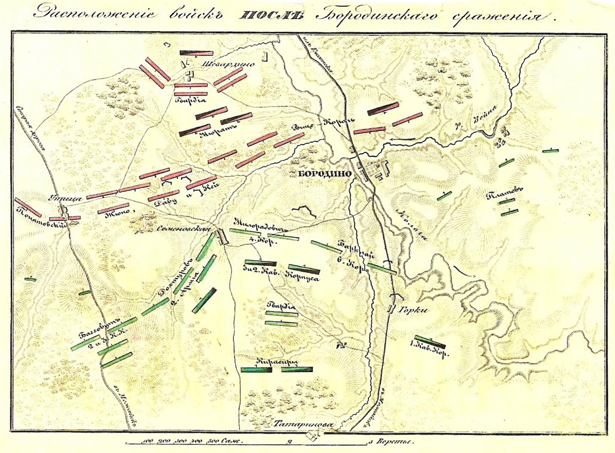 Карта бородино 1812 года